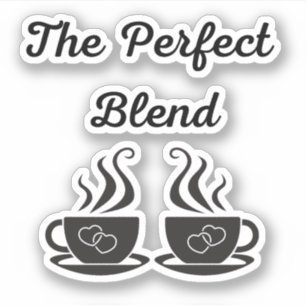 完璧なブレンド結婚の2つのコーヒーマグ シール