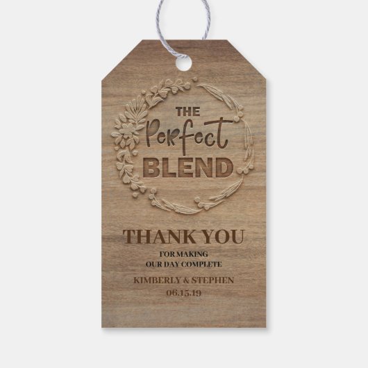 完璧なブレンド結婚の ギフトタグ (裏面)