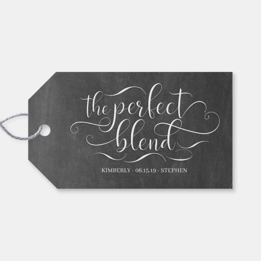 完璧なブレンド結婚の ギフトタグ (裏面横)