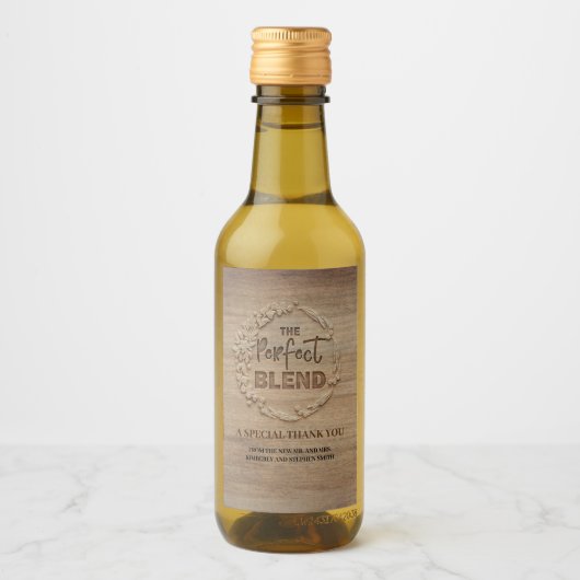 完璧なブレンド結婚の ワインラベル (正面)