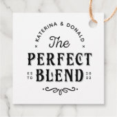 完璧なブレンド結婚式の引き出物ギフトラベル フェイバータグ (裏面)