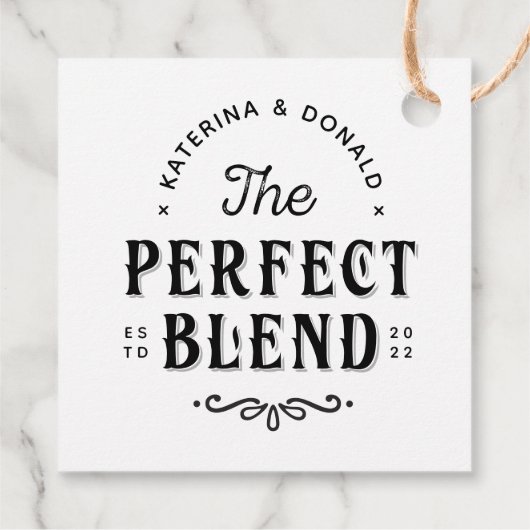 完璧なブレンド結婚式の引き出物ギフトラベル フェイバータグ (裏面)