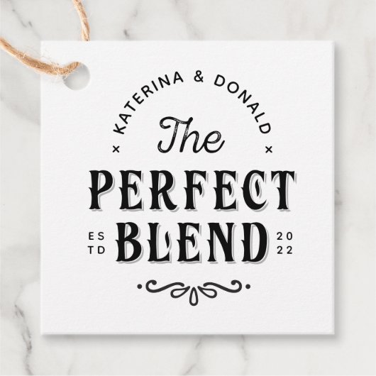 完璧なブレンド結婚式の引き出物ギフトラベル フェイバータグ (正面)