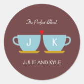 完璧なブレンド結婚式の引き出物ステッカー/封筒 ラウンドシール (正面)