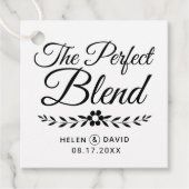 完璧なブレンド黒タイポグラフィ結婚の花 フェイバータグ (正面)