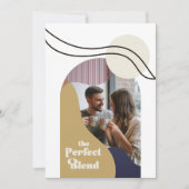 「完璧なブレンド」モダン幾何学ボヘミアウェディング シーズンカード (正面)