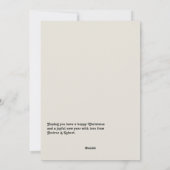 「完璧なブレンド」モダン幾何学ボヘミアウェディング シーズンカード (裏面)