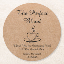 完璧なブレンド，結婚の感謝していあなたの筏 ラウンドペーパーコースター