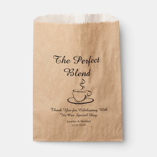 完璧なブレンド，結婚の感謝していあなたコーヒー フェイバーバッグ (正面)
