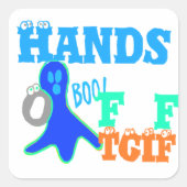 完璧なブー!TGIF神感謝していその金曜ハクナマット スクエアシール (正面)