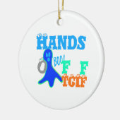 完璧なブー!TGIF神感謝していその金曜ハクナマット セラミックオーナメント (左)