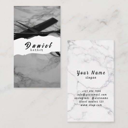 完璧なヘアスタイルの名刺 名刺 (正面/裏面)