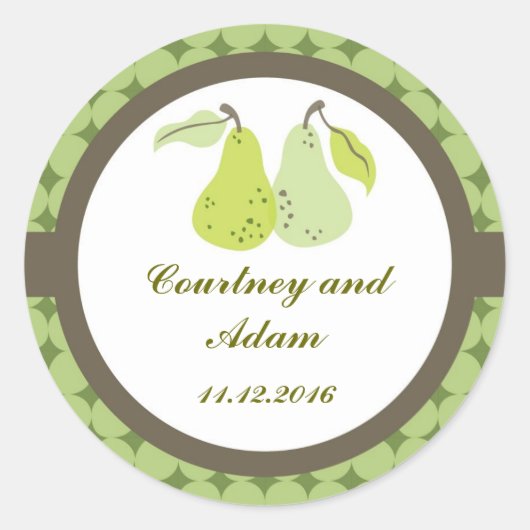 完璧なペアの好意ステッカー ラウンドシール (正面)
