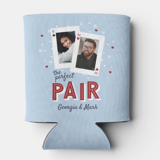 完璧なペアカジノテーマカップルフォト 缶クーラー (裏面)