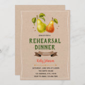 完璧なペアリハーサルディナーの招待 招待状 (正面/裏面)