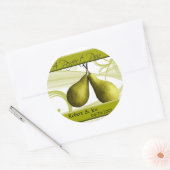 完璧なペア新郎新婦のステッカー ラウンドシール (封筒)