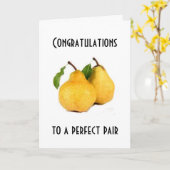 「完璧なペア」へのおめでとう カード (黄色い花)