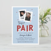 完璧なペア カジノ テーマ カップルシャワー 招待状 (スタンド正面)