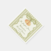 完璧なペア セージグリーン ストライプ 梨の結婚式前のお茶会 スタンダードカクテルナプキン (角)