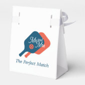 完璧なマッチかわいいピックボールテーマ結婚ズ フェイバーボックス (裏面サイド)