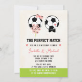 完璧なマッチサッカーボール結婚式招待状 招待状 (正面)