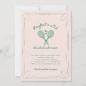 完璧なマッチテニスブライダルシャワー 招待状 (正面)