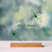 完璧なマッチ追加カップル名の日付テクスチャyea アクリルサイン (ニュートラル)