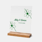 完璧なマッチ追加カップル名の日付テクスチャyea アクリルサイン (傾斜)