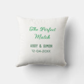 完璧なマッチ追加カップル名の日付テクスチャyea クッション (裏面)