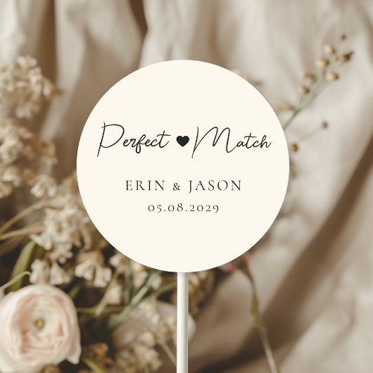 完璧なマッチ!シンペルエレガント・ベージュ ラウンドシール