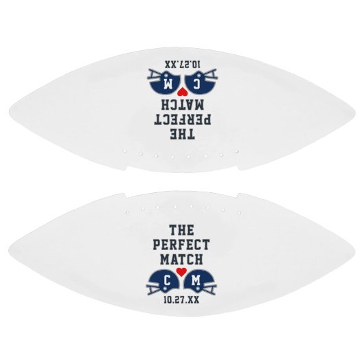 完璧なマッチ・フットボール結婚のモノグラム アメリカンフットボール (パネル)