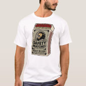 完璧なマッチ レトロなマッチ箱 Tシャツ (正面)
