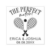 完璧なマッチSave the Date 結婚's Tennis セルフインキングスタンプ (デザイン)