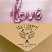 完璧なマッチSave the Date 結婚's Tennis ラバースタンプ