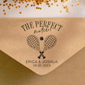 完璧なマッチSave the Date 結婚's Tennis ラバースタンプ