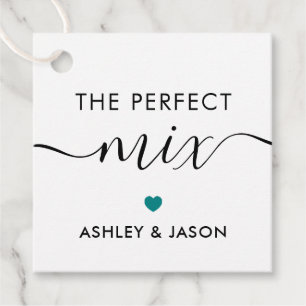 完璧なミックススパイスまたはトレイルミックスギフトラベル、ティール（緑がかった色） フェイバータグ