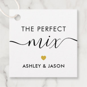 完璧なミックススパイスまたはトレイルミックスギフトラベル、金ゴールド フェイバータグ