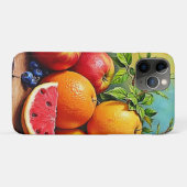 完璧なミックスデザインの新鮮なフルーツ Case-Mate iPhoneケース (裏面(横))