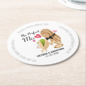 完璧なミックスナッツおもしろい |の結婚処理 ラウンドペーパーコースター (アングル)