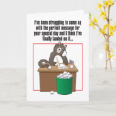 完璧なメッセージユーモアのある誕生日カード カード (黄色い花)