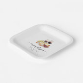 完璧なモダンペアウォーター色のワイン&チーズ ペーパープレート (傾斜あり)