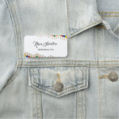 完璧なモダン美しいカラフル鉛筆 名札 (インサイチュ)