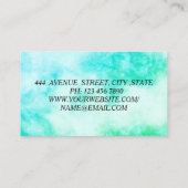 完璧なラグジュアリーホワイトグリーンビジネスカード 名刺 (裏面)