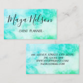 完璧なラグジュアリーホワイトグリーンビジネスカード 名刺 (正面/裏面)