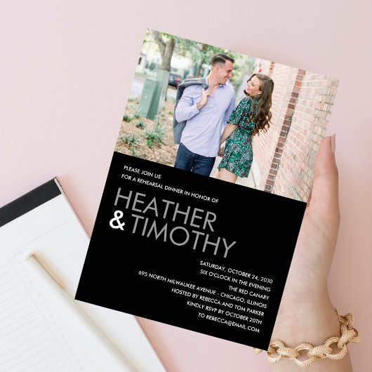 完璧なリハーサルディナー/シャワー招待状 招待状