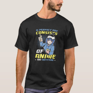 完璧な一日はアニメとスケッチのアニメで構成されている Tシャツ