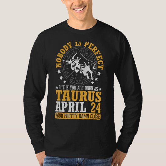 完璧な人はもしいない生まれが4月 Tシャツ (正面)