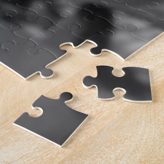 完璧な伝統ピンクのローズとグレー ジグソーパズル (側面)