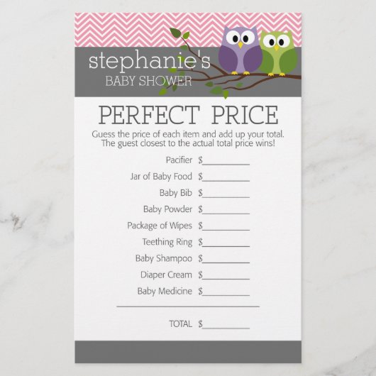 完璧な価格 – シャワーゲームピンクかわいいフクロガール (正面)