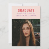 完璧な卒業生ゴールデンピンク 案内状 (正面)